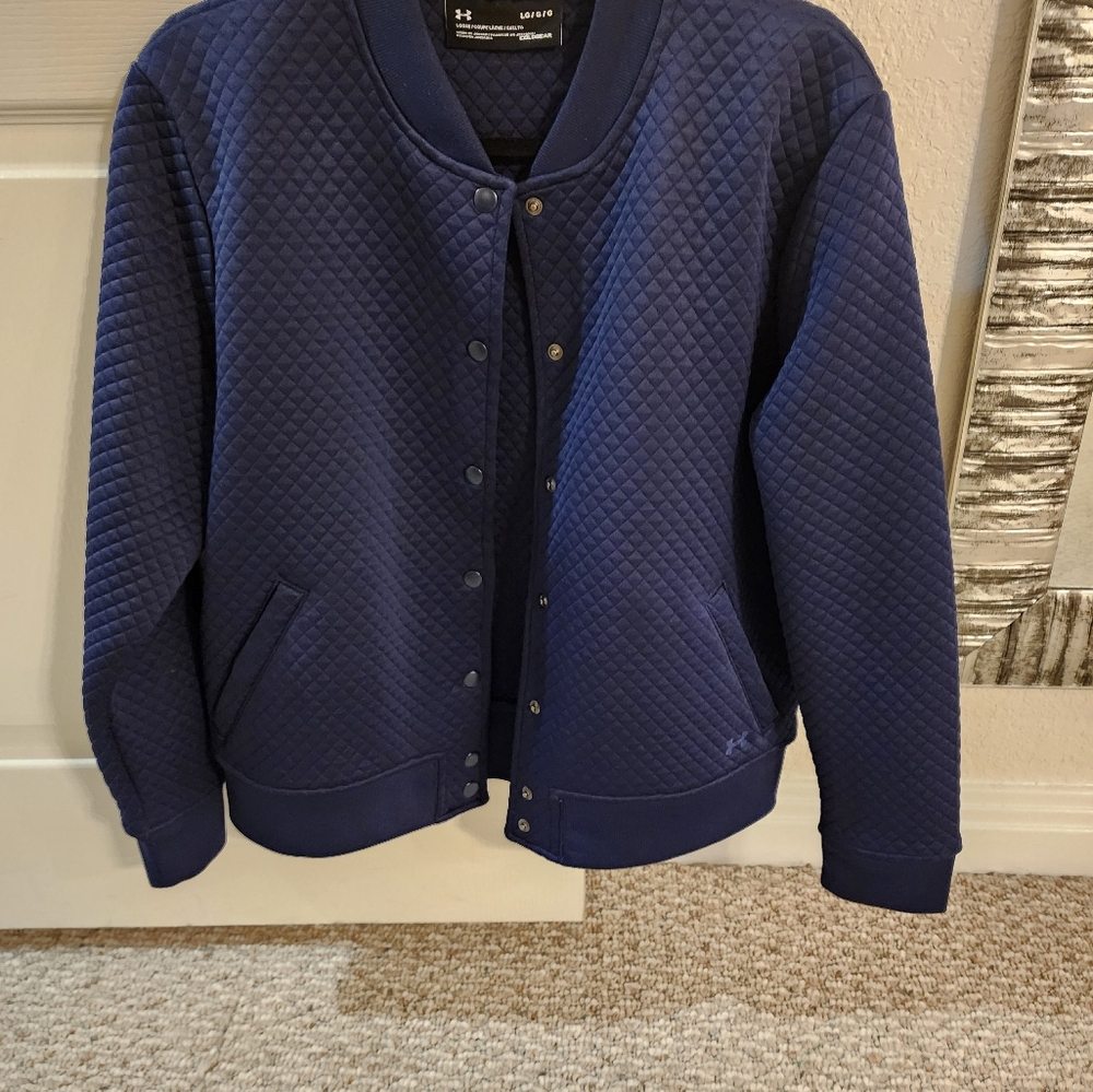 Dark blue quilted jacket